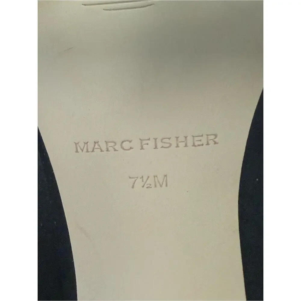 Marc Fisher Black Stretch Knee High Boots Size 7.5  2” Heel